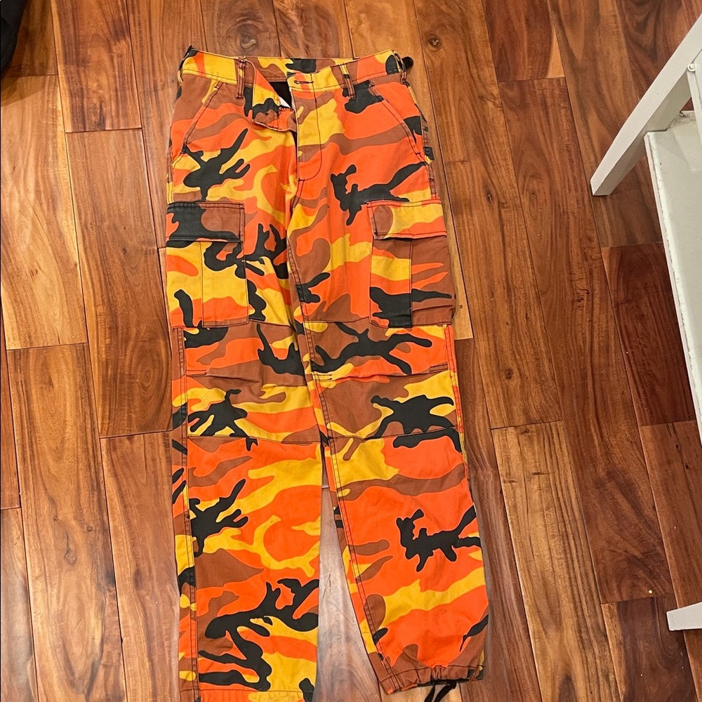 Rothco Camouflage Cargo Pants in Orange and Black